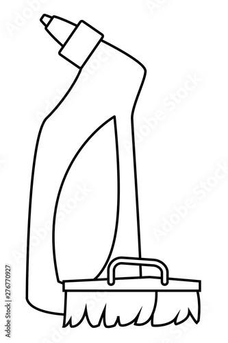 cleaning and hygiene equipment icons in black and white