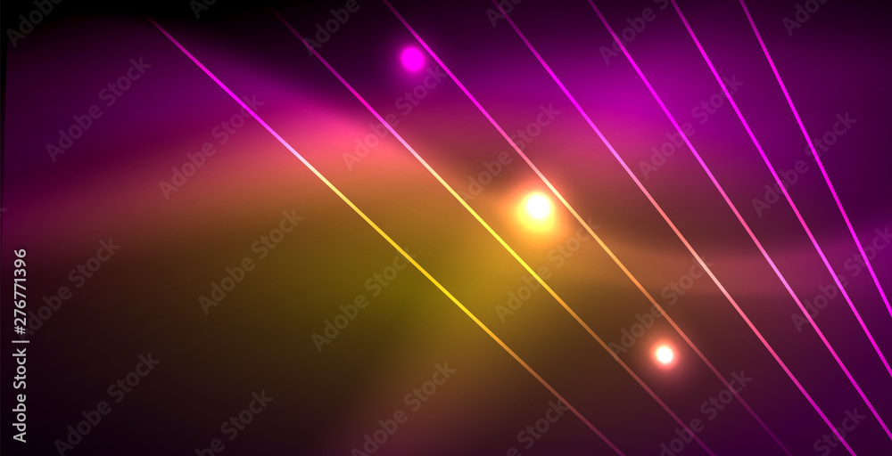 Neon glowing lines, magic energy space light concept, abstract background wallpaper design Neon glowing lines, magic energy space light concept, abstract background wallpaper design