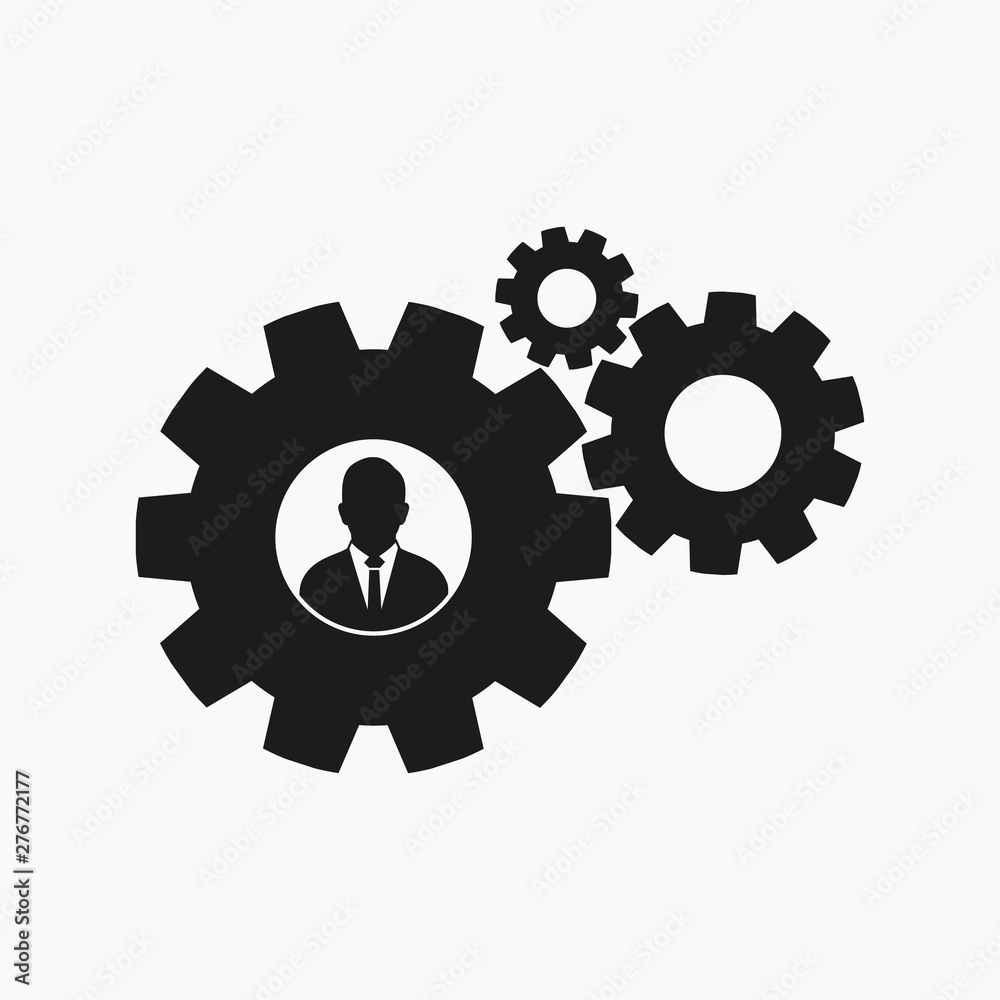 Business solution icon. Flat style vector EPS.