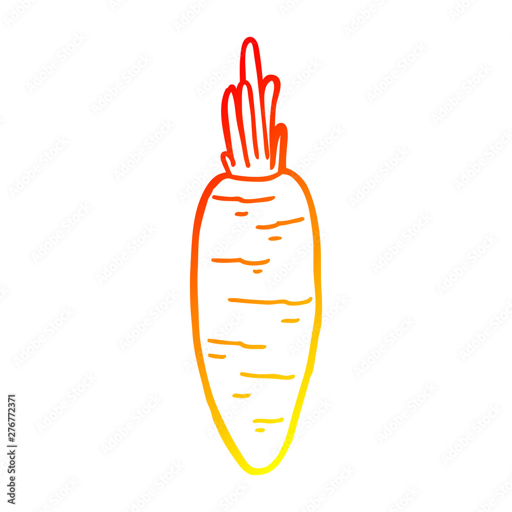 warm gradient line drawing cartoon carrot warm gradient line drawing cartoon carrot