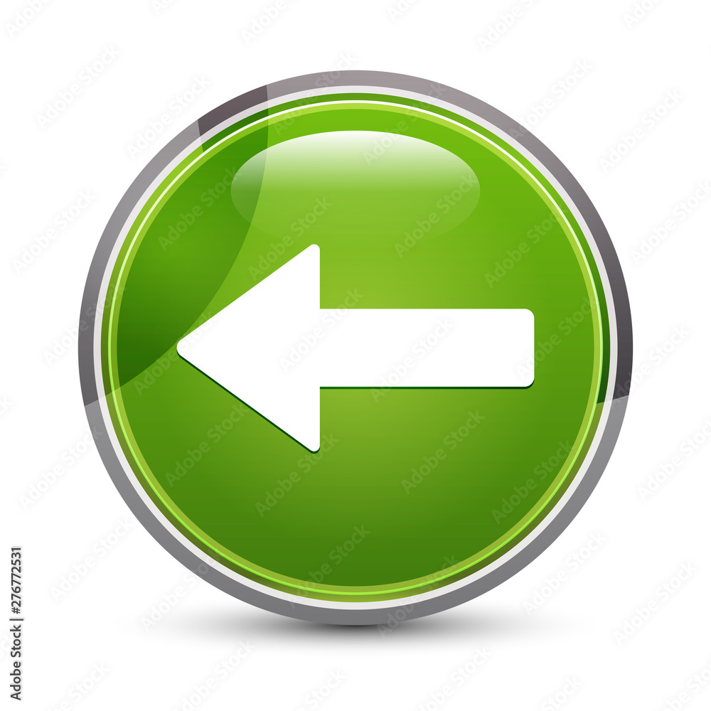 Back arrow icon elegant green round button vector illustration Back arrow icon elegant green round button vector illustration