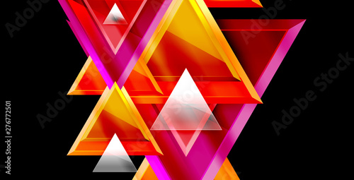 Dynamic triangle composition abstract background