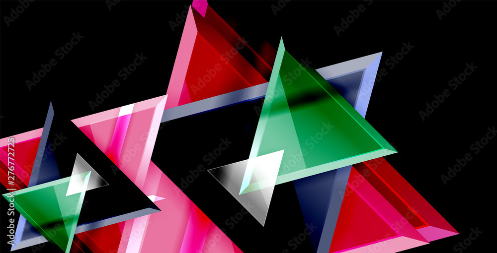Glossy shiny triangles background Glossy shiny triangles background