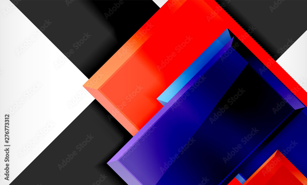 Bright colorful square shape blocks geometrical background Bright colorful square shape blocks geometrical background