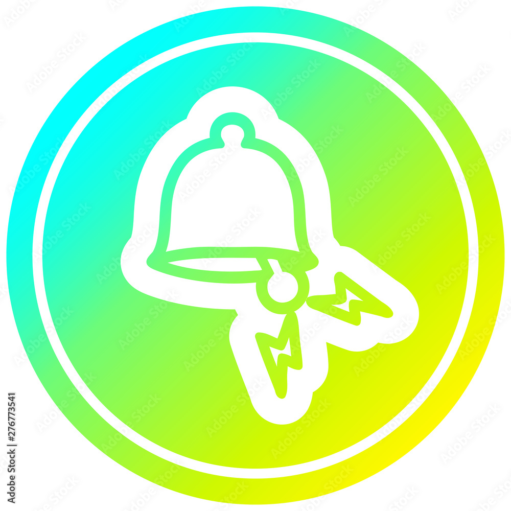 ringing bell circular in cold gradient spectrum ringing bell circular in cold gradient spectrum