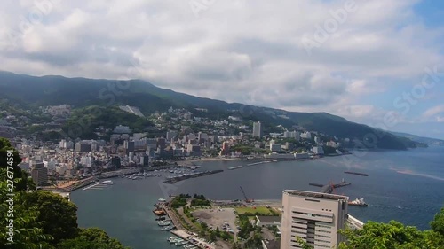 Japan's tourist destination. Cityscape of Atami