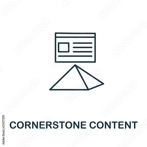 Obraz na płótnie Cornerstone Content outline icon