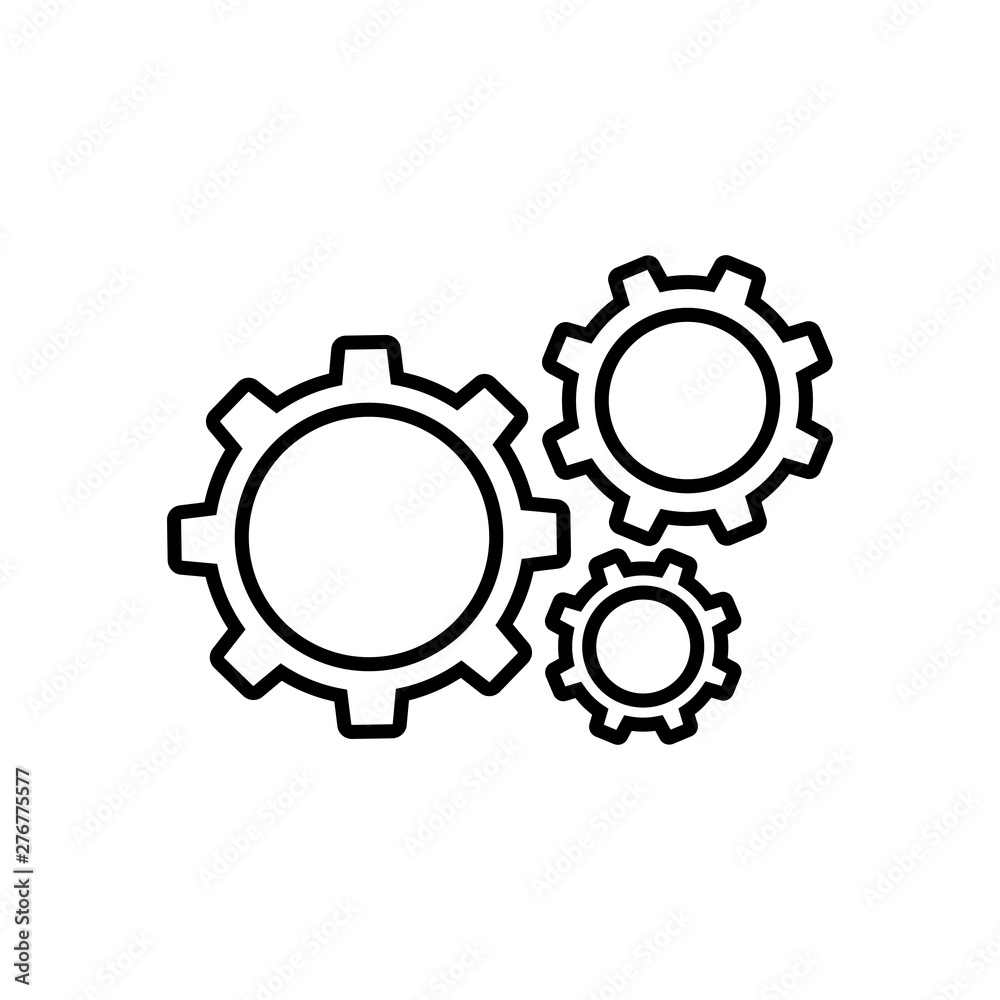 Gear Settings Icon Vector Illustration - Vector Gear Settings Icon Vector Illustration - Vector