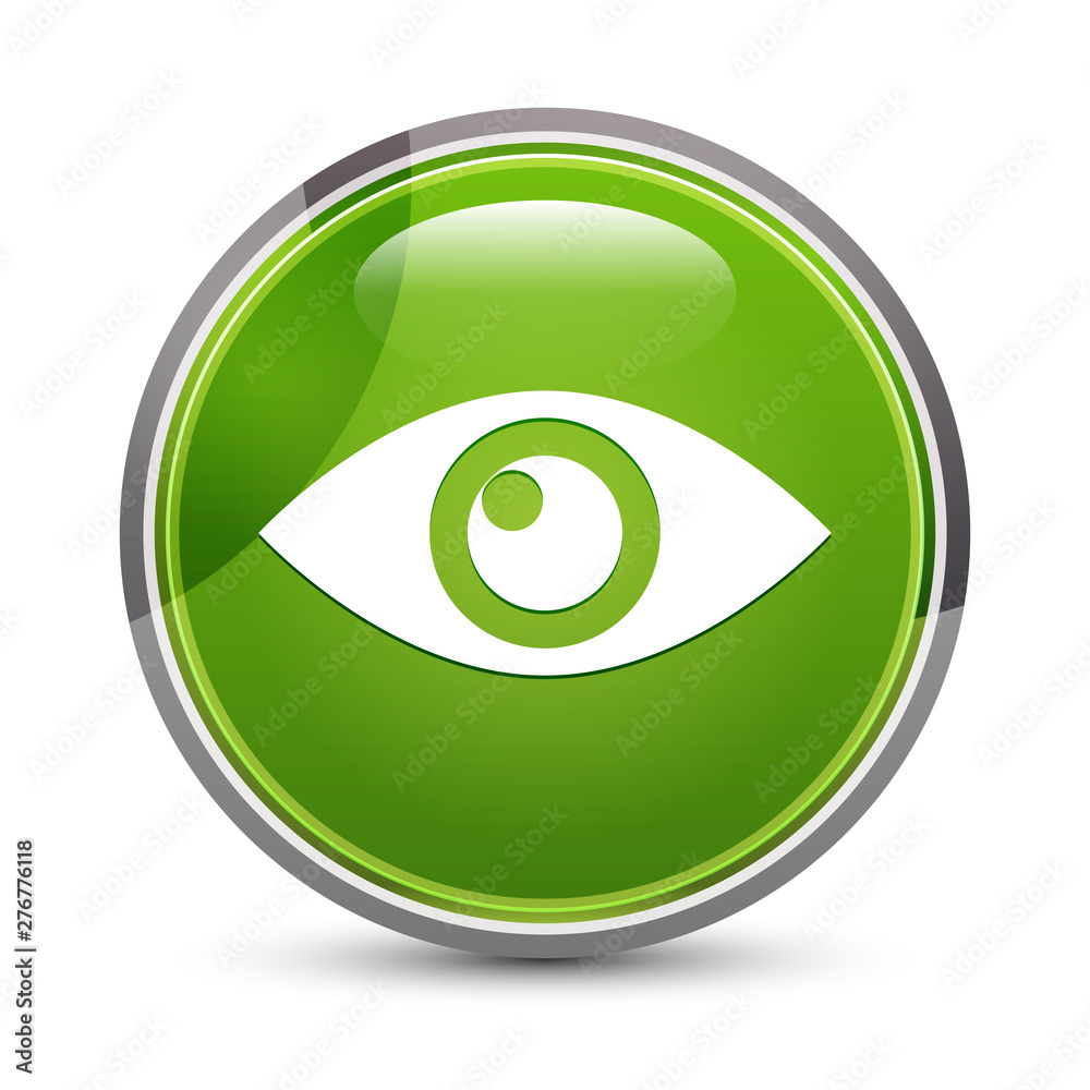 Eye icon elegant green round button vector illustration Eye icon elegant green round button vector illustration
