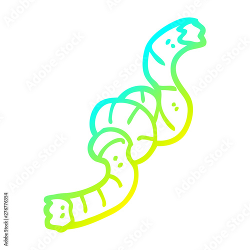 cold gradient line drawing cartoon knotted rope