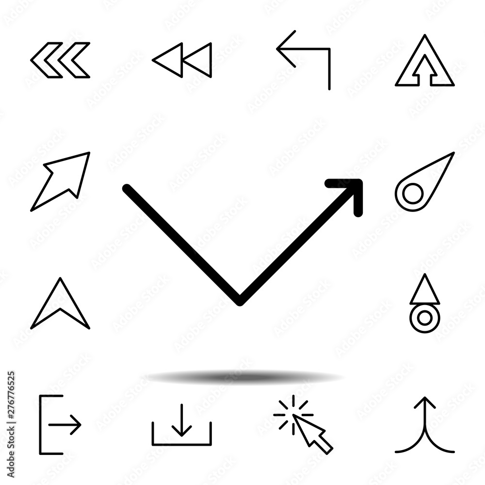 arrow, rebound icon. Simple thin line, outline vector element of Arrow icons set for UI and UX, website or mobile application arrow, rebound icon. Simple thin line, outline vector element of Arrow icons set for UI and UX, website or mobile application