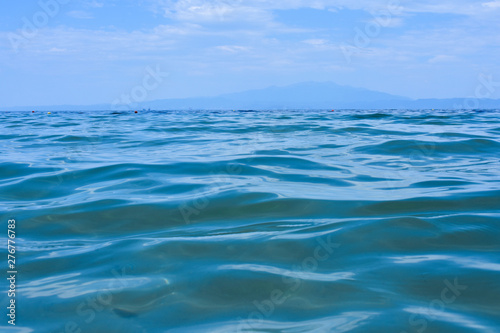 Blue sea Ocean And Blue Sky Background