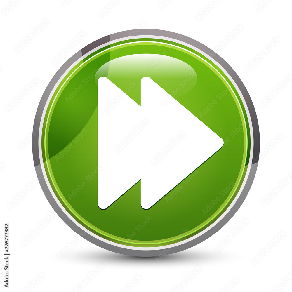 Jump forward icon elegant green round button vector illustration Jump forward icon elegant green round button vector illustration