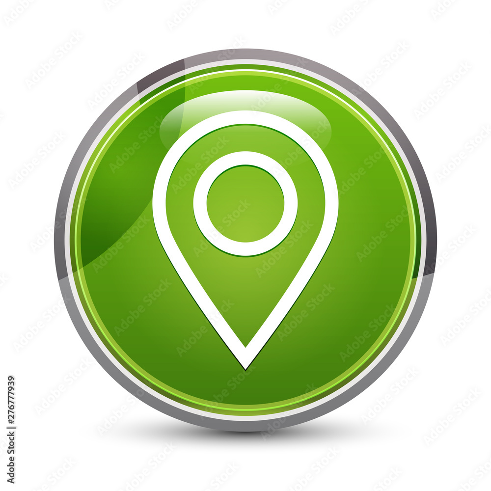 Map point icon elegant green round button vector illustration Map point icon elegant green round button vector illustration