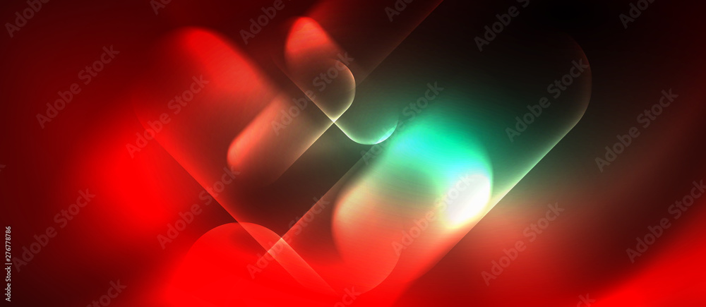 Neon glowing techno lines, hi-tech futuristic abstract background template