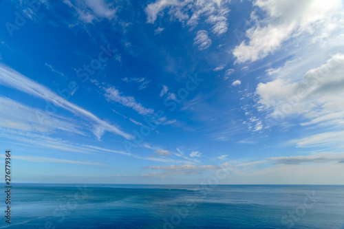 A Seascape viewed from the Cleveland Way Walk from Runswick Bay to Staithes, North Yorkshire, UK.