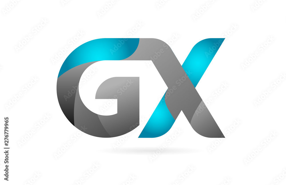 blue black alphabet letter GX G X combination logo icon design blue black alphabet letter GX G X combination logo icon design