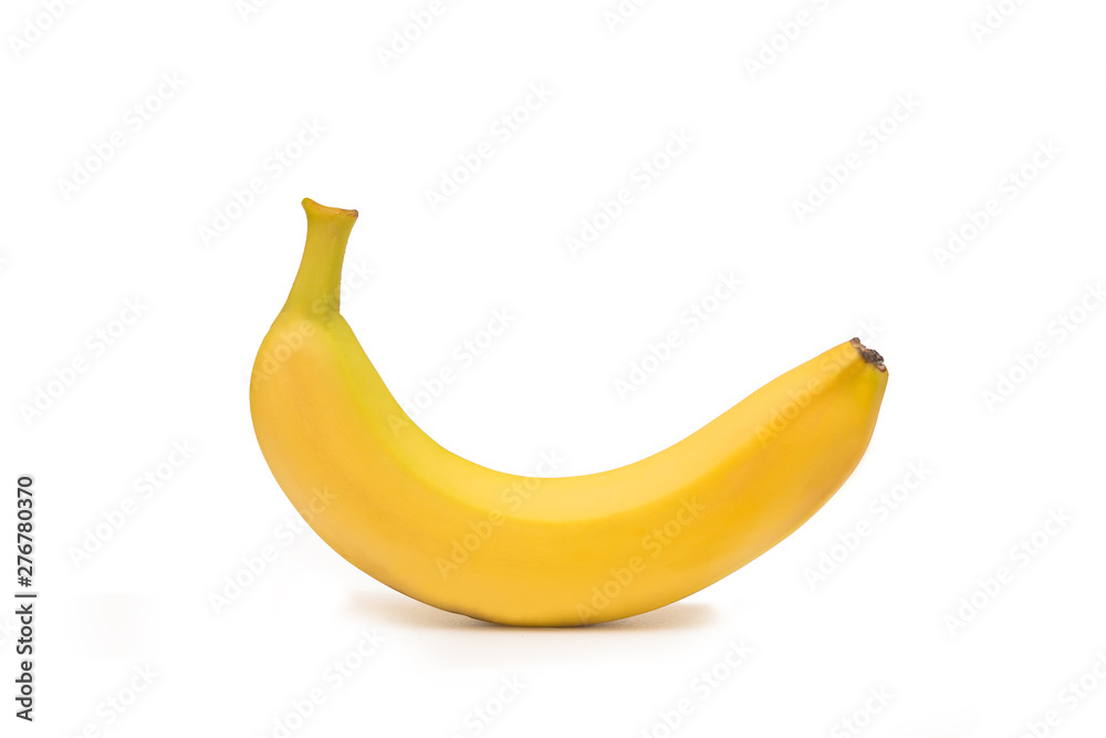 Banana. Ripe banana isolated on white background.