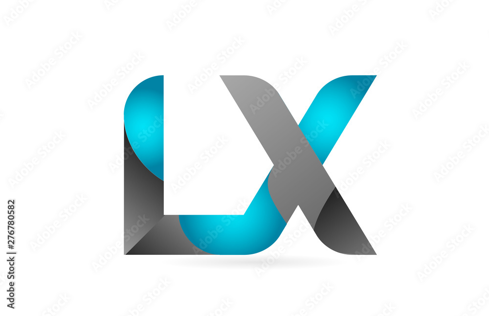 blue black alphabet letter LX L X combination logo icon design blue black alphabet letter LX L X combination logo icon design