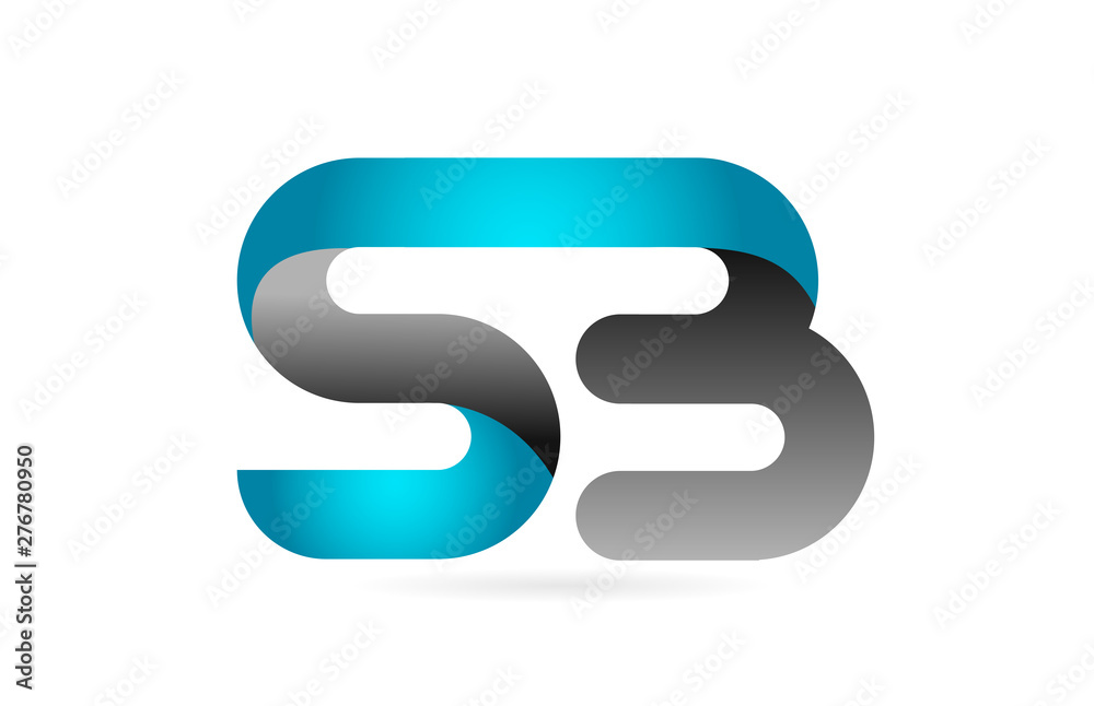 blue black alphabet letter SB S B combination logo icon design blue black alphabet letter SB S B combination logo icon design