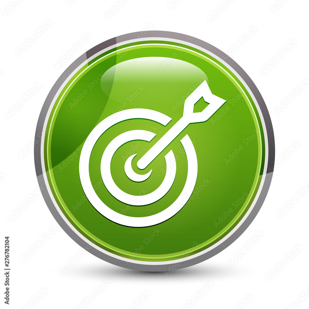 Target arrow icon elegant green round button vector illustration Target arrow icon elegant green round button vector illustration