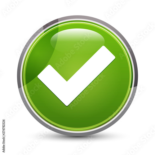 Free Download Tick mark icon elegant green round button vector illustration - GFXLoad