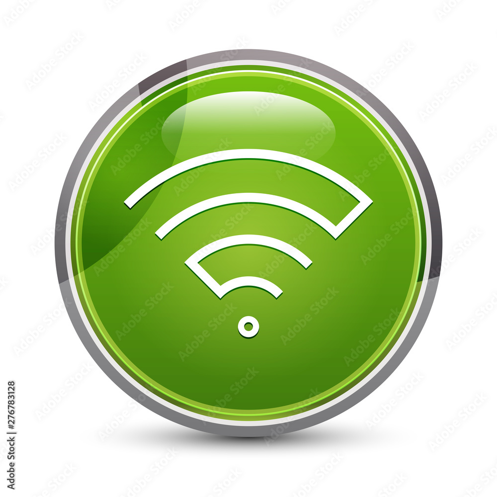 Wifi icon elegant green round button vector illustration Wifi icon elegant green round button vector illustration