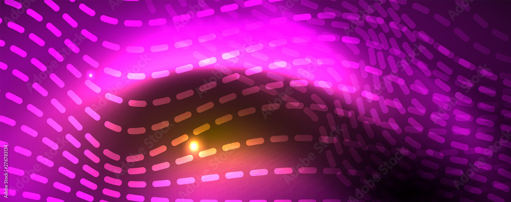 Fototapeta premium Shiny neon lines techno magic futuristic background, magic energy space light concept, abstract background wallpaper design
