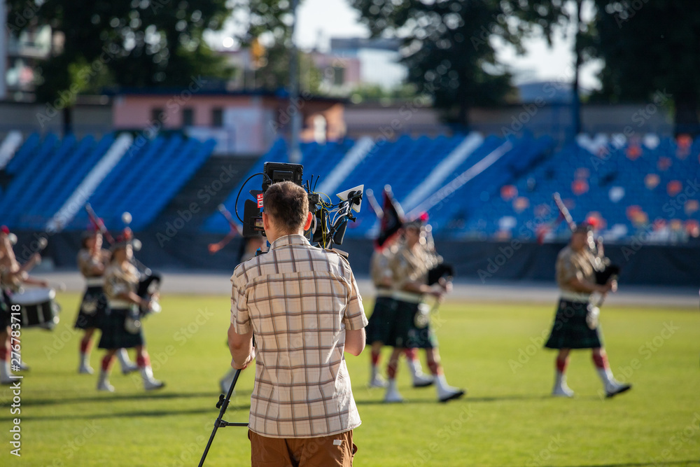 Obraz premium cameraman at work