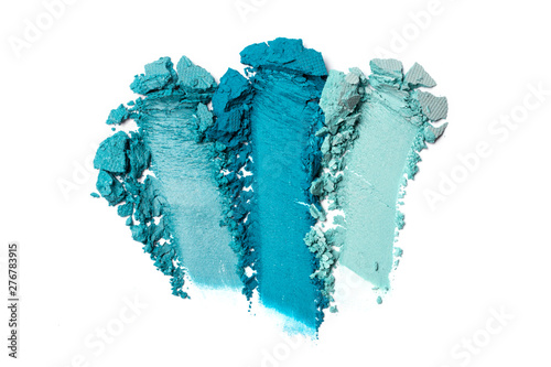 Canvastavla Smear of bright blue and turquoise eyeshadow
