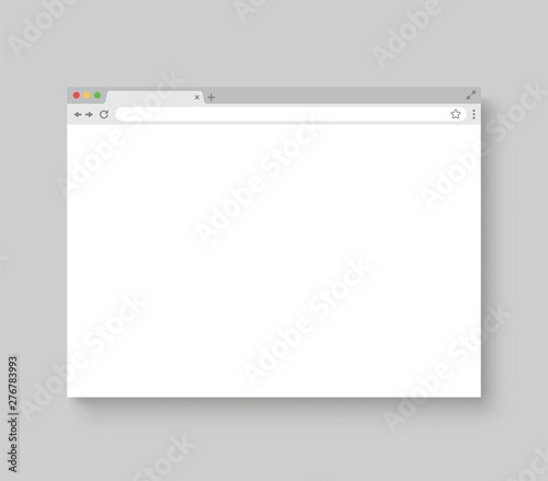 Browser window. Web browser mockup with shadow - stock vector.