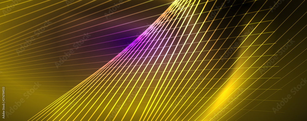 Color light with lines, outer space background, bright rays Color light with lines, outer space background, bright rays