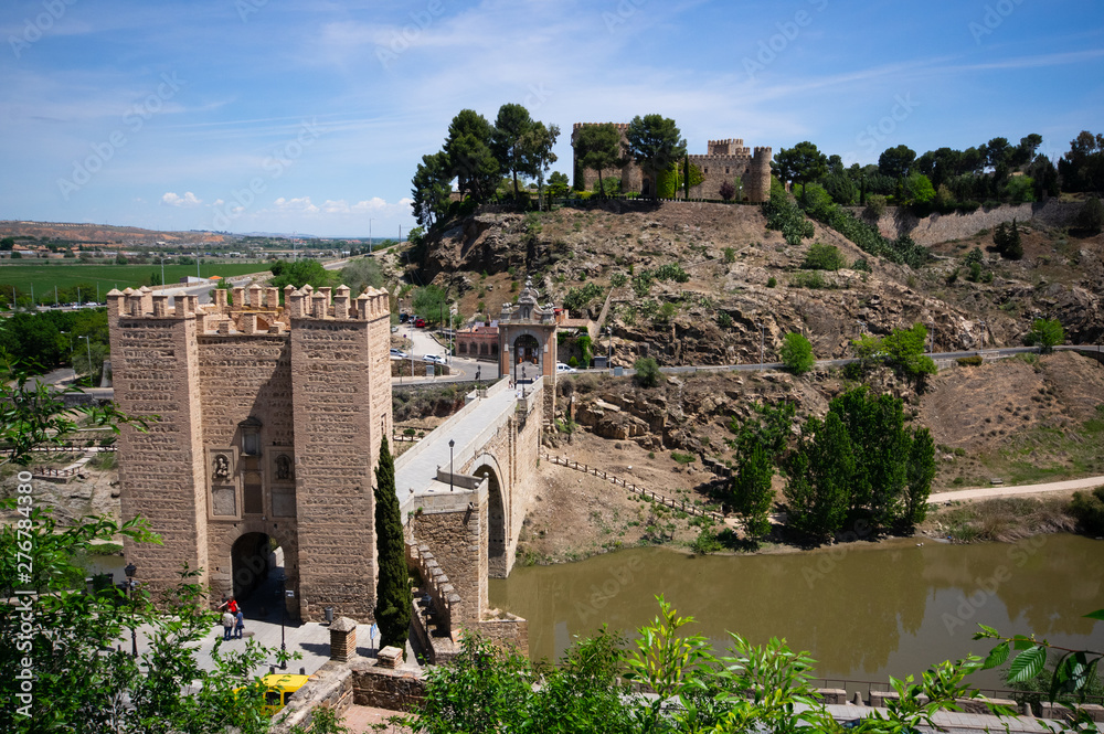 toledo / spain - april 30 / 2019 : view of alcazar bridge