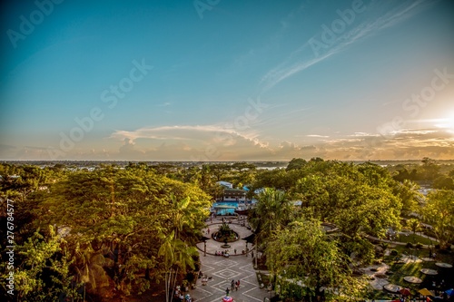 landscape in the amazon and blue sky