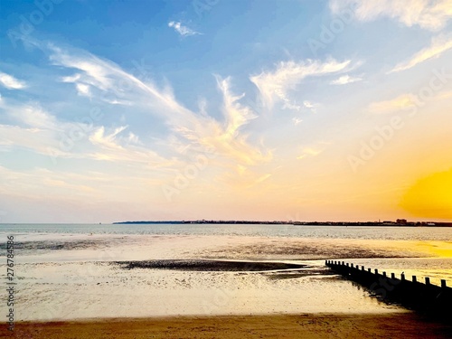 coucher de soleil sur la plage