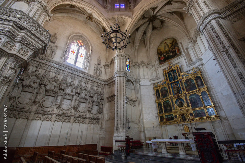 Toledo / Spain - April 30 / 2019 : internal view  of monasterio san juan de los reyes