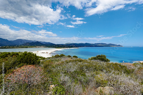 Sardinien Villasimius Blick auf Strand Porto Giunco