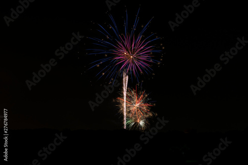 Colorful Fireworks Exploding in the Dark Night Sky 24