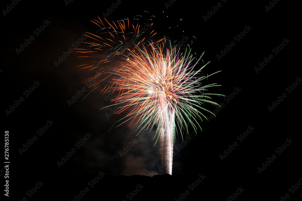 Colorful Fireworks Exploding in the Dark Night Sky 78