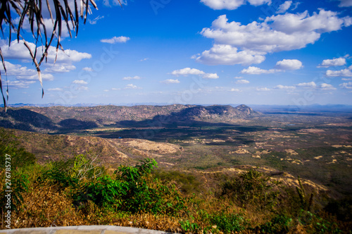 view of mountains and blue sky