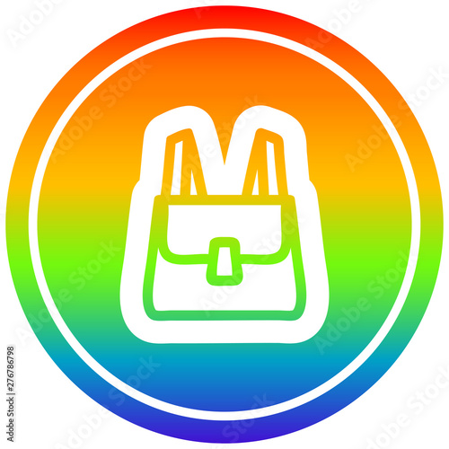 school satchel circular in rainbow spectrum