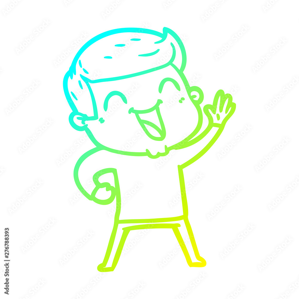 cold gradient line drawing cartoon man laughing cold gradient line drawing cartoon man laughing