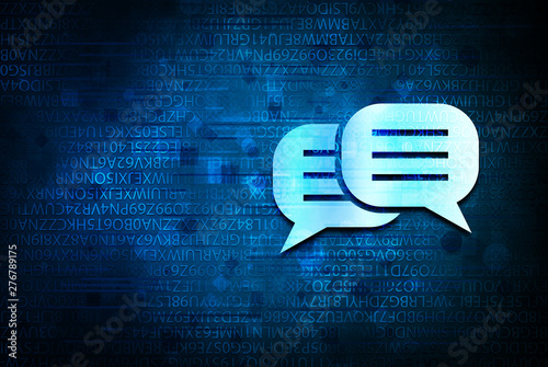 Conversation icon abstract blue background illustration design