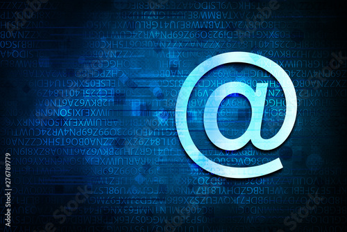 Email address icon abstract blue background illustration design