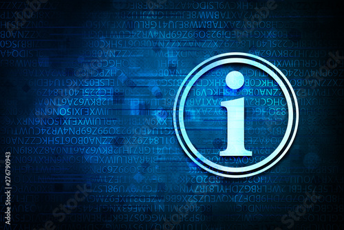 Info icon abstract blue background illustration design