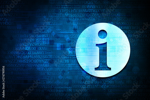 Info icon abstract blue background illustration design