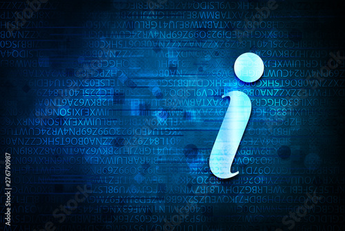 Info icon abstract blue background illustration design
