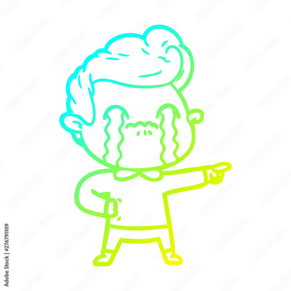 cold gradient line drawing cartoon man crying cold gradient line drawing cartoon man crying
