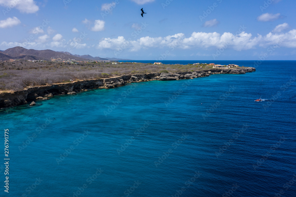 Aerial view over area Watamula on the western side of Curaçao/Caribbean /Dutch Antilles Aerial view over area Watamula on the western side of Curaçao/Caribbean /Dutch Antilles