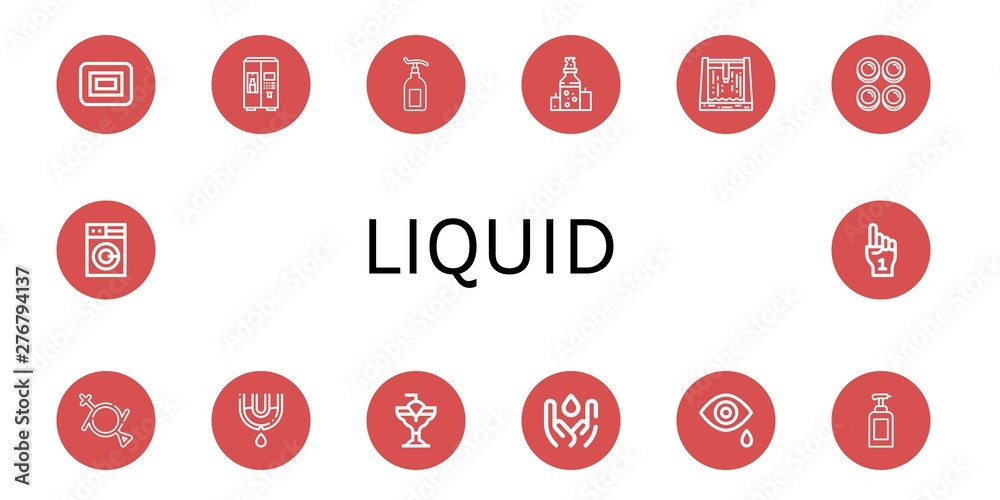 Set of liquid icons such as Soap, Milk, Lotion, Oil, Dam, Curd, Gender fluid, Leak, Cocktail, Water, Tear, Washing machine, Foam hand , liquid Set of liquid icons such as Soap, Milk, Lotion, Oil, Dam, Curd, Gender fluid, Leak, Cocktail, Water, Tear, Washing machine, Foam hand , liquid